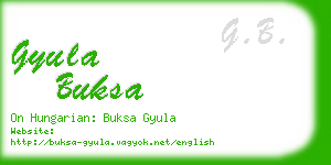 gyula buksa business card